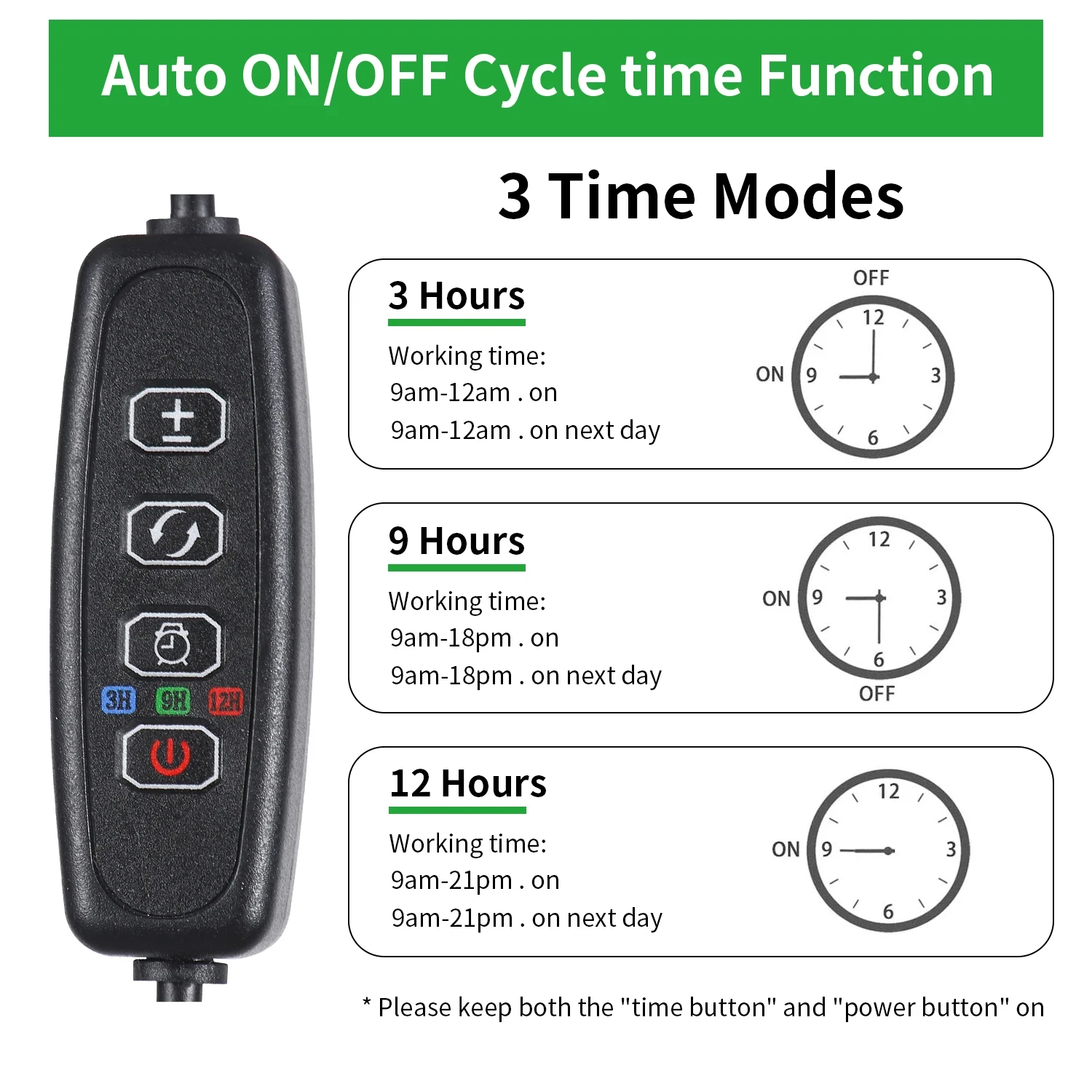 USB LED Plant Grow Light Indoor Garden 10 Dimmable Levels Grow Light Full Spectrum Timer Setting Hydroponic Greenhouse 3H/9H/12H