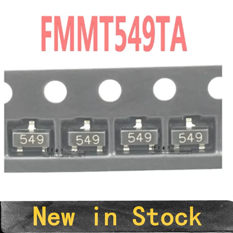 10PCS FMMT549 SMD Transistor FMMT549TA , Silkscreen Marked 549, SOT-23, Brand New, In Stock