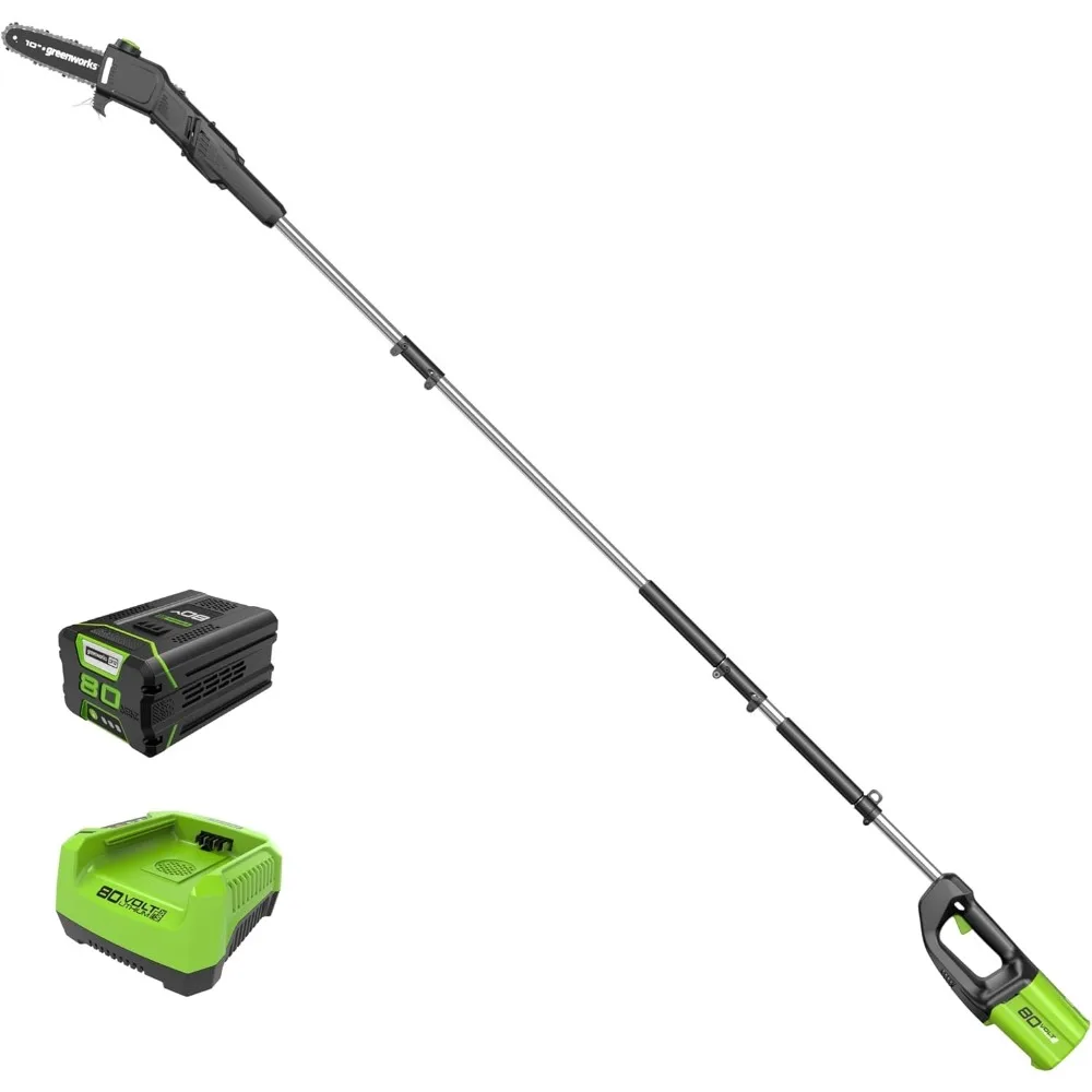 

80V 10" Cordless Polesaw (Great For Pruning and Trimming Branches / 75+ Compatible Tools), 2.0Ah Battery and Charger Included