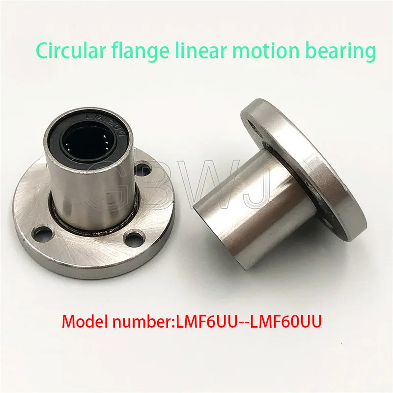 

1Pcs/Lot LMF6UU 6mm Circular Round Flange Linear Motion Ball Bushing Bearing 6x12x19 mm LMF6 for CNC Router Shaft Rod