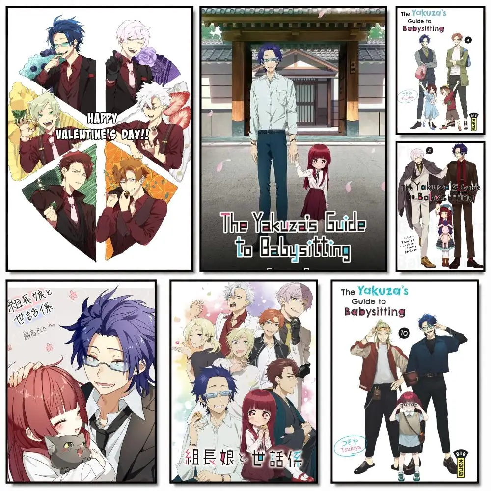 anime T-The Yakuzas Guide to Babysitting-G Poster Removable Wall Sticker for Home Cafe Bar Office Interior Decor