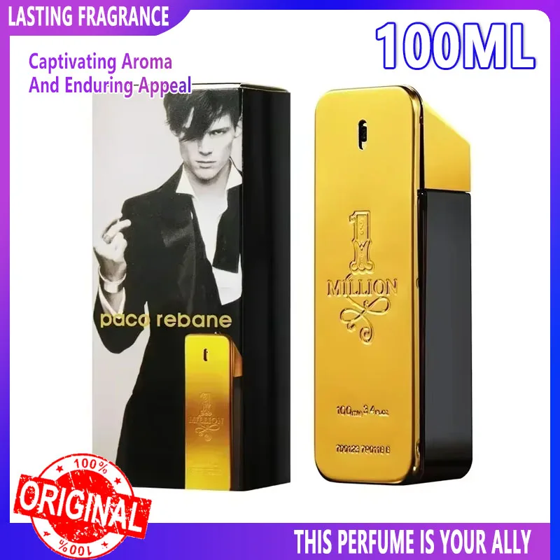 100ml Original millones de oro Hombre Perfume duradero fuerte masculino hombres sabor fuerte picante feromona Colonia cuerpo Spray Colonia