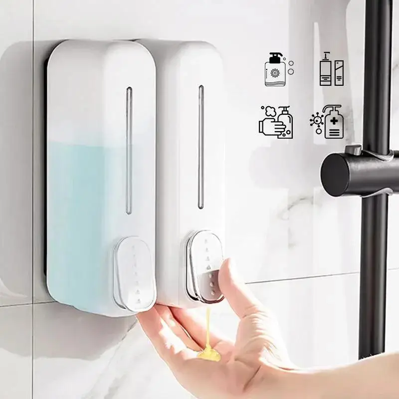 350Ml Wall Mounted Bathroom Liquid Soap Dispenser Washing Lotion Hand Sanitizer Family Hotel Kitchen Shower Gel Dispenser