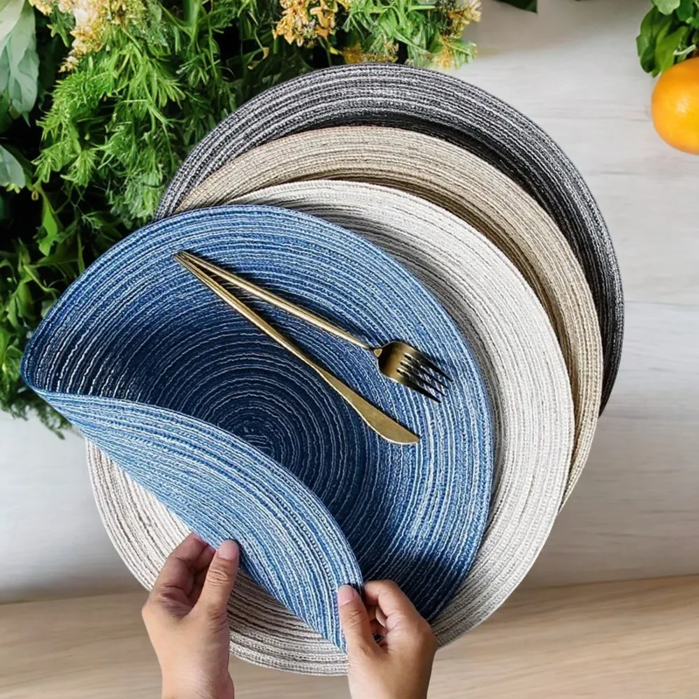 Make a statement with these elegant, sustainable ramie woven placemats that add a touch of sophisticated flair to your home deco