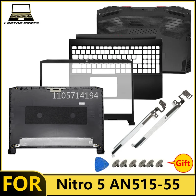 NEW For Nitro 5 AN515-55 Laptop LCD Back Cover Top Cover Front Bezel Palmrest Bottom Case Hinges Laptop Frames