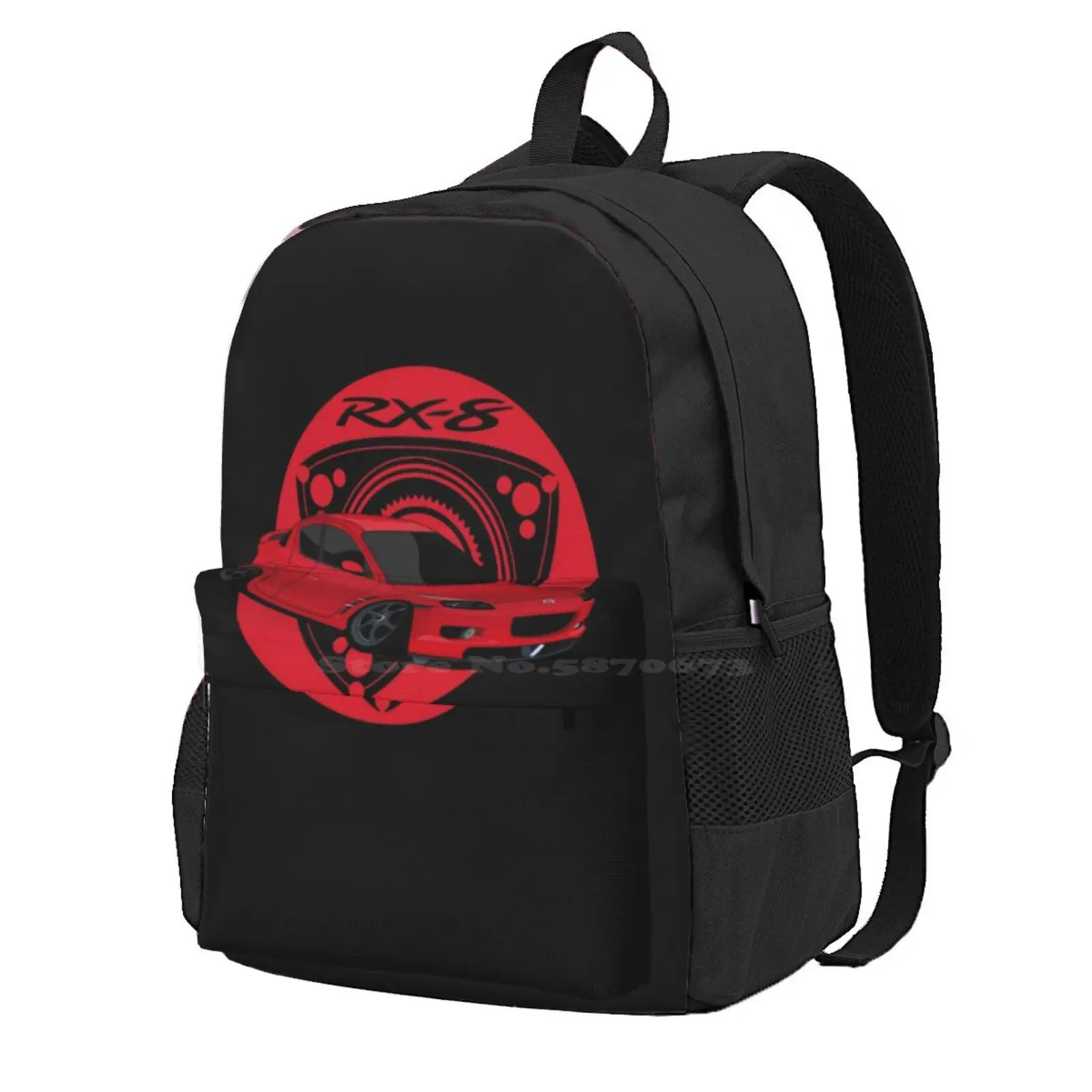 Rx-8 Rotary Red Hot Sale Schoolbag Backpack Fashion Bags Rotary Jdm Rx 7 Wankel Rx8 Drift Cars Engine Turbo Rx 8 Racing Rotor