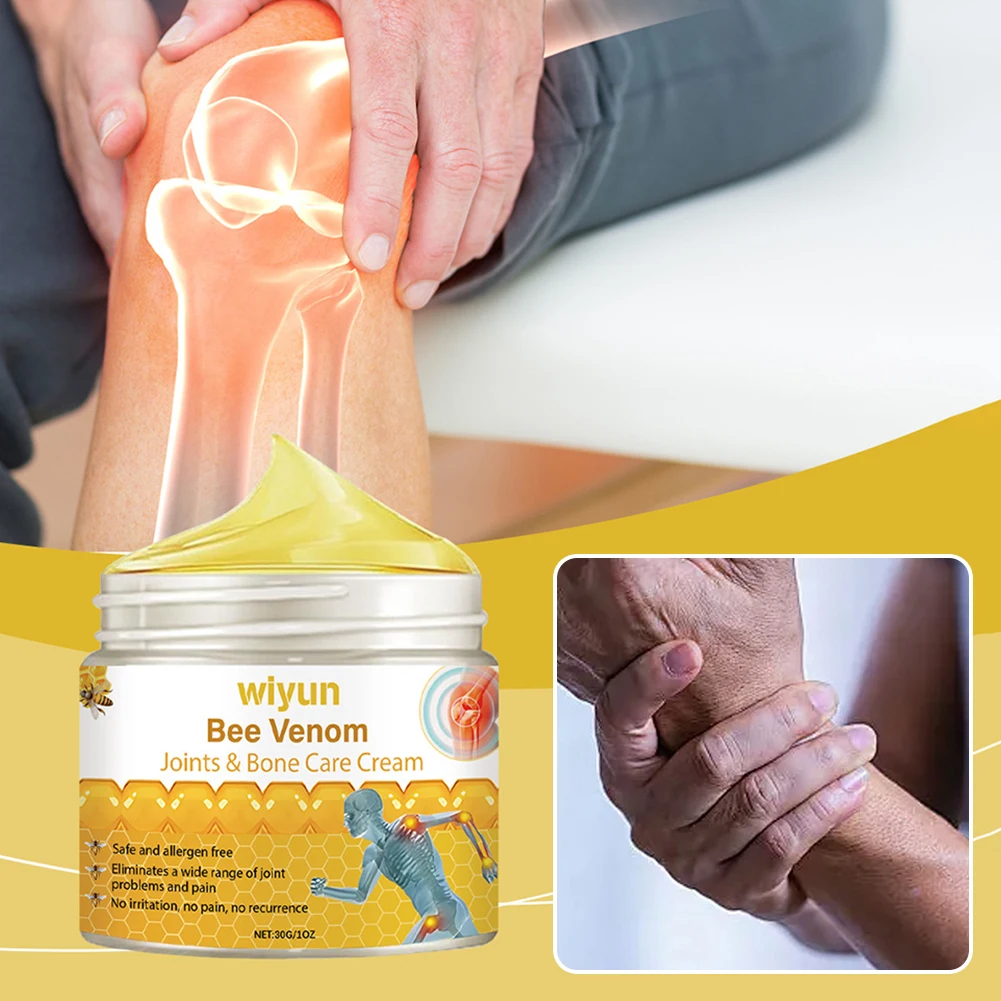 Crema de terapia de hueso de articulación de Venom de abeja, alivia el dolor, alivia la rigidez, crema de masaje, uso externo para columna Lumbar, manos, pies, músculos