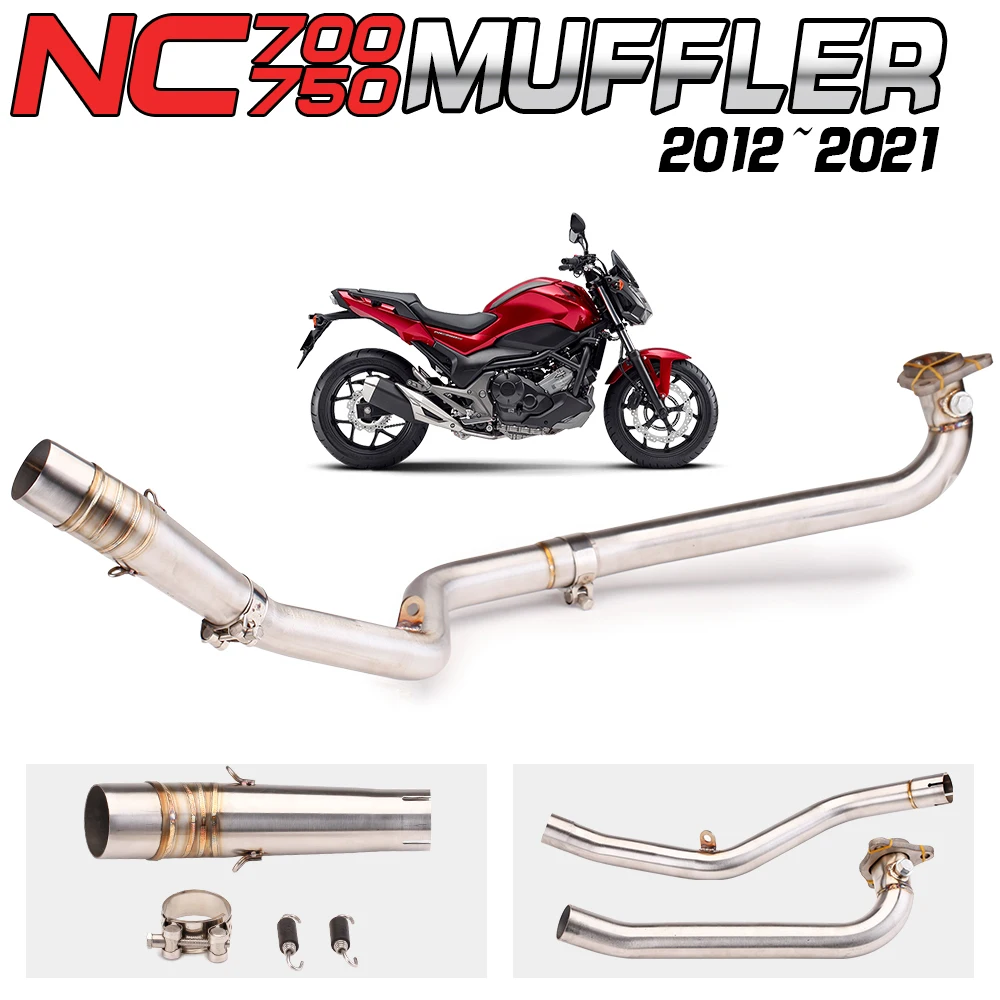 

Для NC750 NC 750 2012-2021 мотоциклетная выхлопная система Escape без шнуровки на передней трубе, соединительная труба, оригинальный глушитель