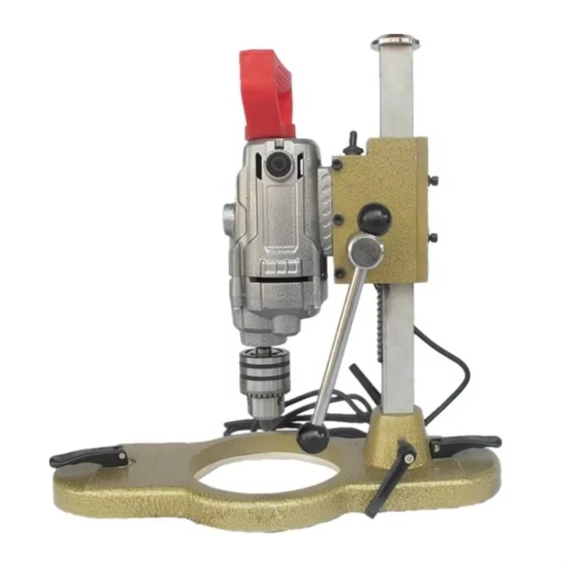 Drilling electric vertical stone hole drilling machine with suction cup base for countertop faucet holes
