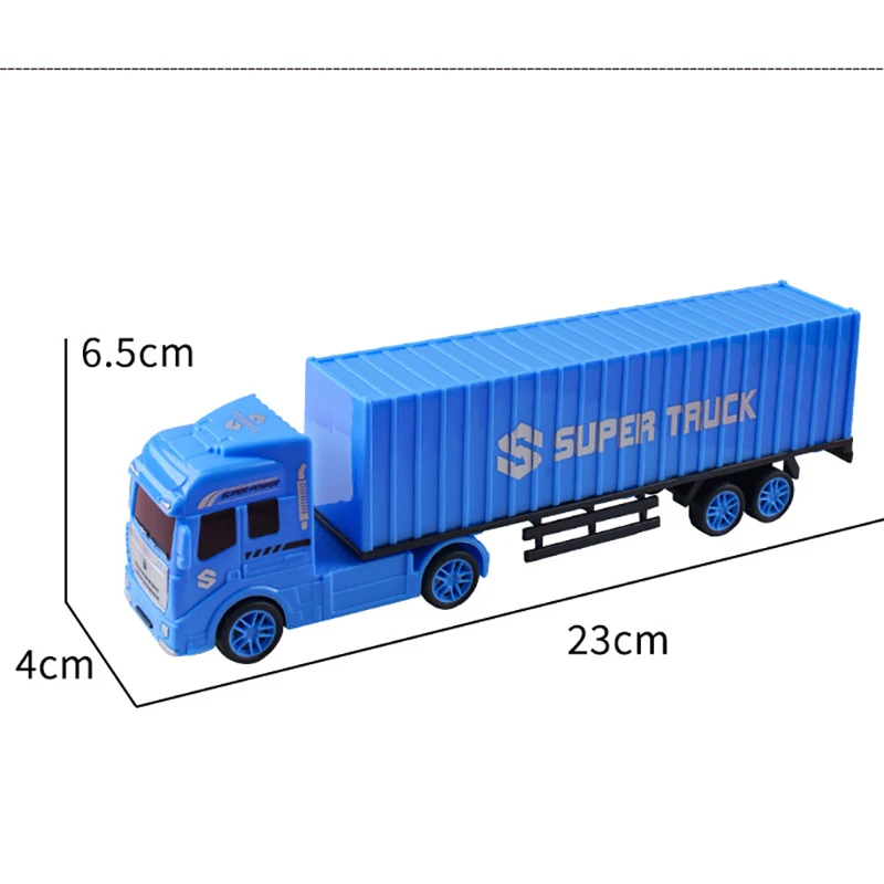 Children\'s plastic toys Car Container truck Heavy truck semi-trailer model Simulation transport truck Boys like Birthday Gifts