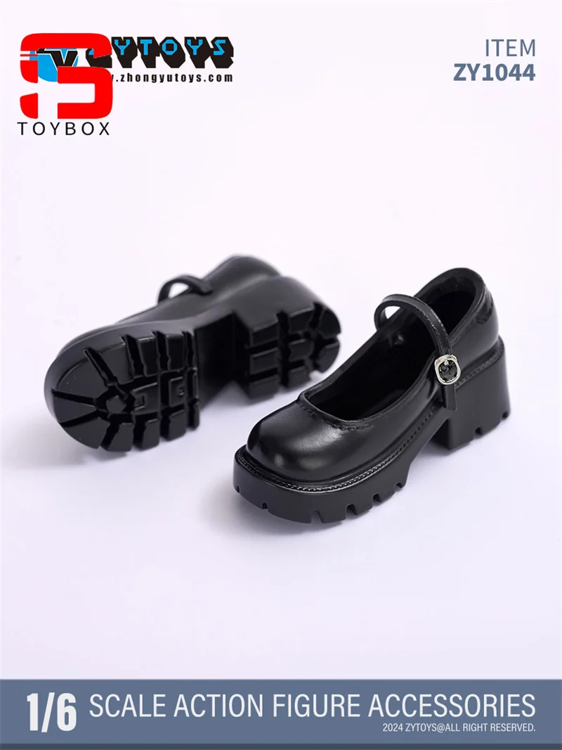 In Voorraad ZYTOYS ZY1044 1/6 School Meisje Zwart Lederen Schoenen JK Uniform Schoenen Model Fit 12 ''Vrouwelijke Soldaat Action Figure body
