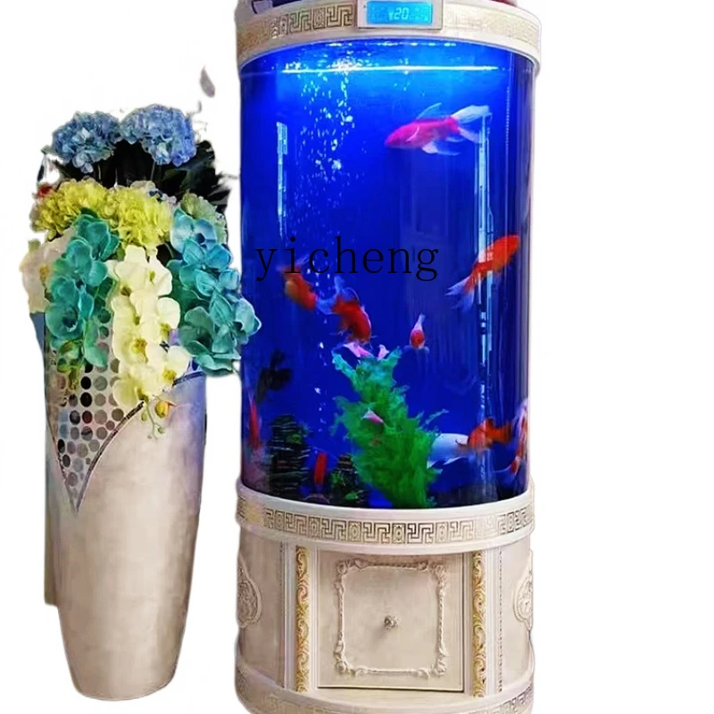 

XL Semicircle Glass Fish Globe against the Wall Change Water Landscape Ecological Filter