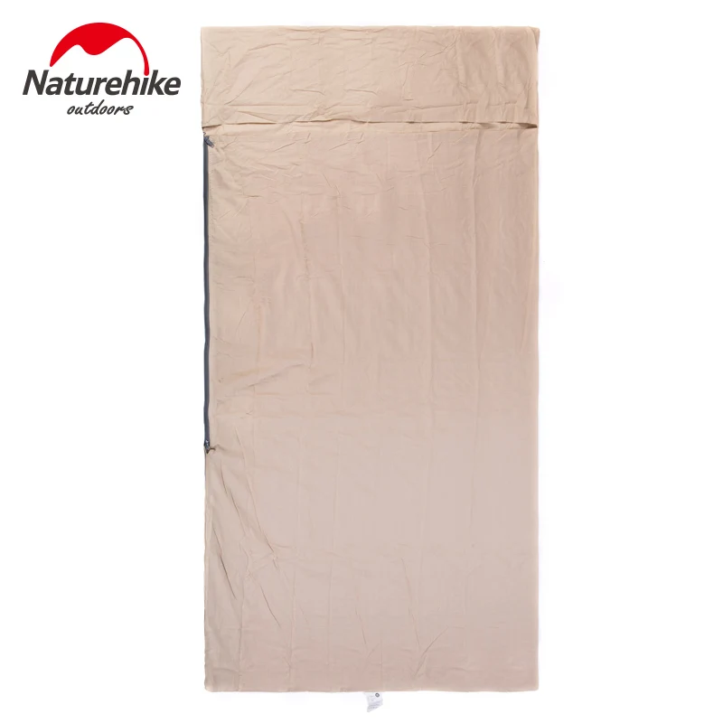 Naturehike-Portable Cotton Sleeping Bag Liner, Ultra-light, Single, Double, Envelope, Outdoor Camping