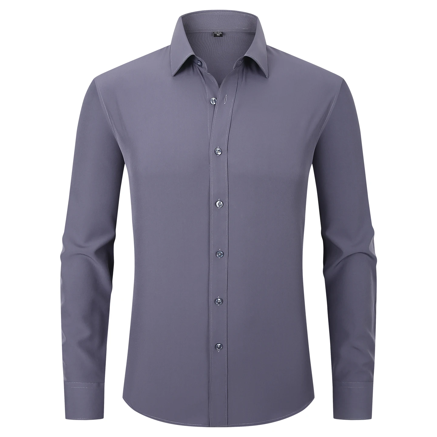 Oversized 8XL 7XL Solid Classic Color Man Shirts Long Sleeve Casual Formal Wrinkle-Free Easy Care White Shirt Man Long Sleeve