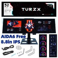Turing 8.8 Inch IPS Type-C Secondary Screen AIDA6 Free CPU GPU RAM Computer Monitoring PC Sensor Sub Screen for Computer Chassis