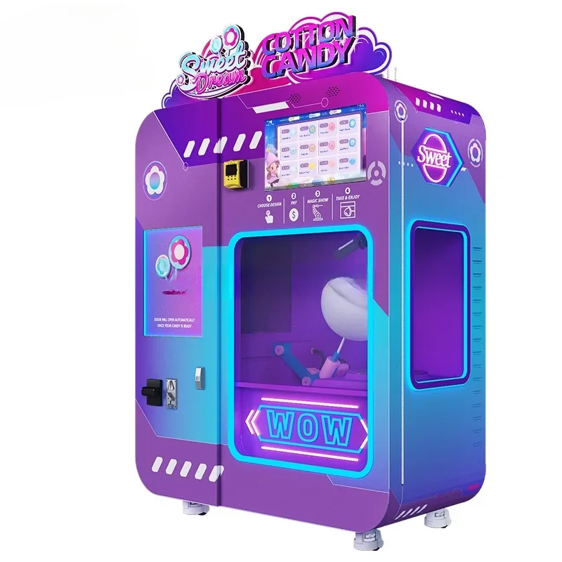 Professional Custom Cotton Candy Maker High Profit Automatic Candy Floss Machine Commercial