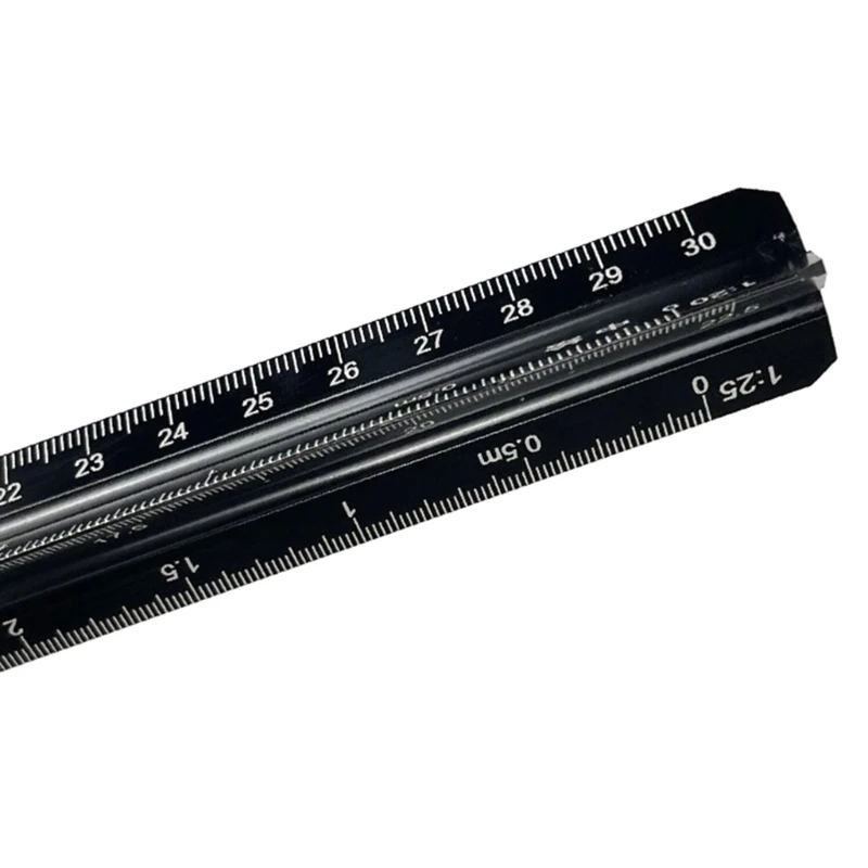 Metal Triangular Architect Escala Régua, durável e preciso medição ferramenta, F3MA, 30 centímetros
