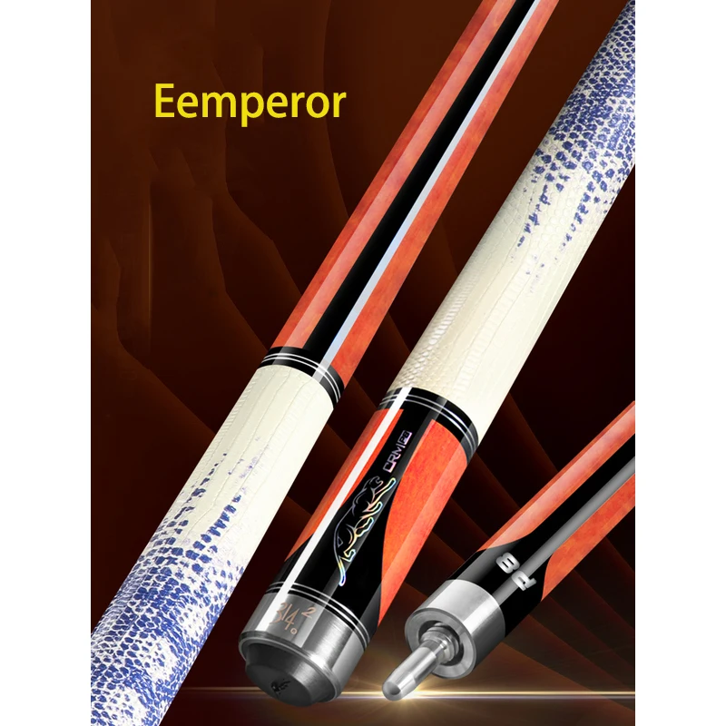 

New Arrival 3142 Pool Cue Stick Emperor 11.5/10mm Tip Size Maple Shaft Lizard Tattooed Handle With Pool Cue Case Set