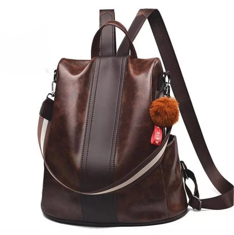 Women's Pu Soft New Backpack Fashion Leather Messenger Female Tote Shoulder Bag Handbag Woman Y2k Bolsas Casual Clutche Classic