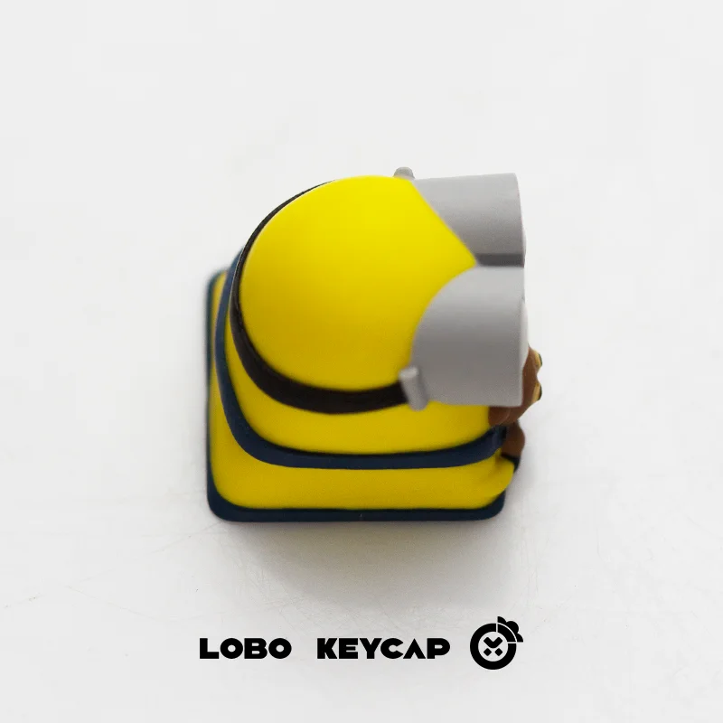 2024 nuevos Minions Bob tema único periférico de animé lindo diseño de personalidad arte de resina teclas de teclado mecánico regalo de cumpleaños