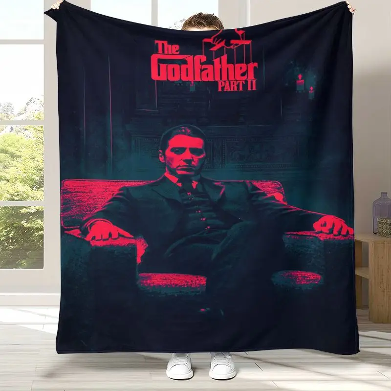 Retro Movie The Godfather Vito Corleone Flannel Throw Blanket,Cozy Blanket for Bed,Sofa,Living Room,Picnic,Camping,Home Decor