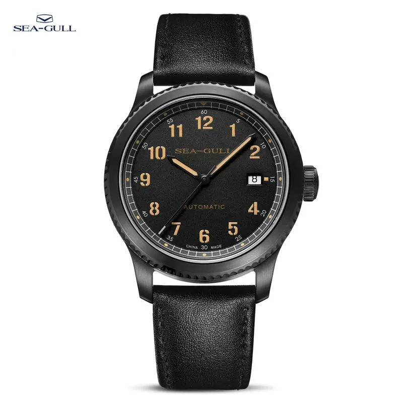 

Seagull Commander Automatic Mechanical Watch For Men Large Triple Hands Calendar Sapphire Wristwatch 50M Waterproof Watch 6081