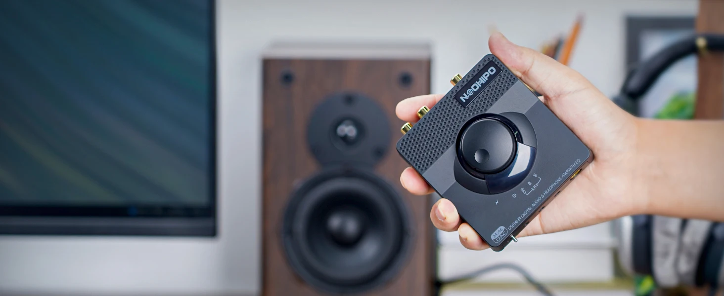 NEOHIPO H1 USB Gaming DAC Kopfhörer AMP Für PS5/PC/MAC Tragbare Kopfhörer Verstärker Unterstützung 3,5 MM/6,35 MM/Mic/EQ – Detail 2