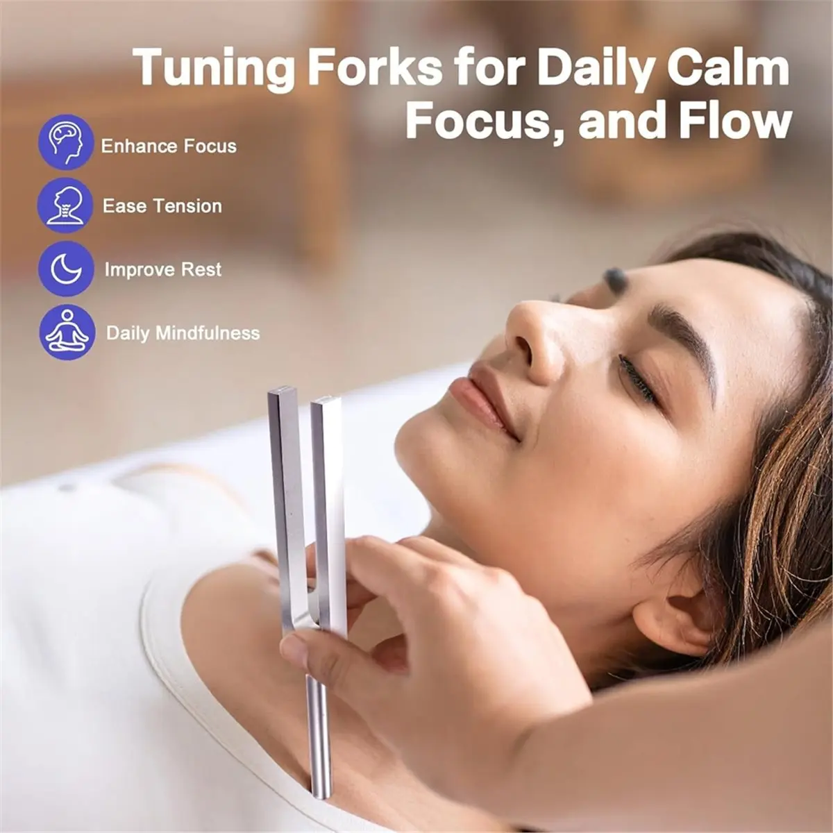 KSOL Tuning Fork Set - 128Hz 432Hz 512Hz 528Hz Weighted & Unweighted Frequency Tools with Activator, Mallet & Vegan Pouch