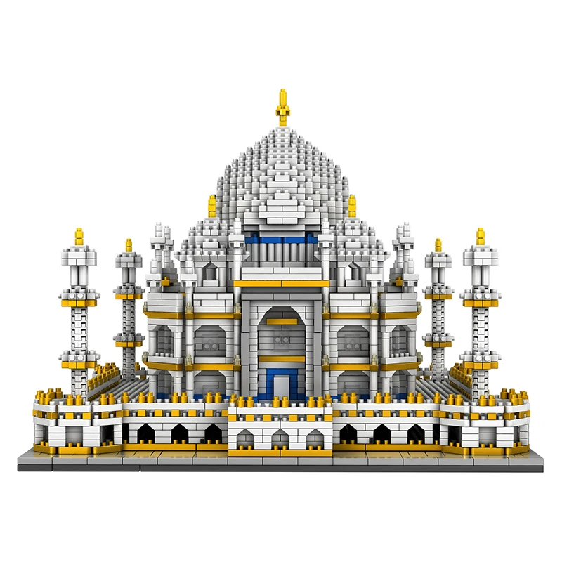 

World's Famous Architecture Building Blocks Set India Taj Mahal Castle Model Micro Bricks DIY Adult Kids Assembled Toys Gifts