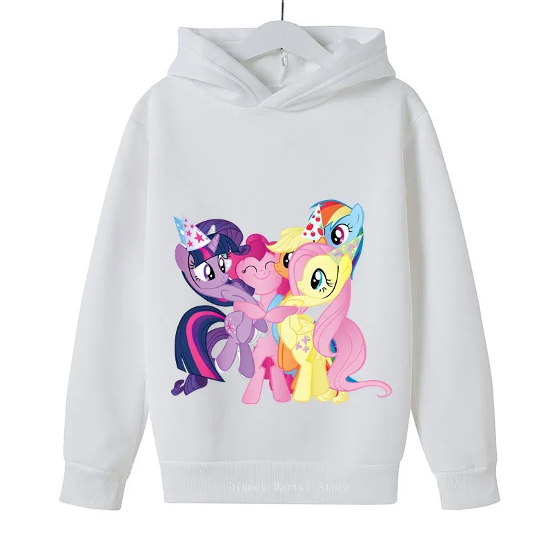 My pony cartoon Rainbow Twilight Sparkle Little white pie knuckle Demon short sleeve T-shirt cotton loose print hoodie