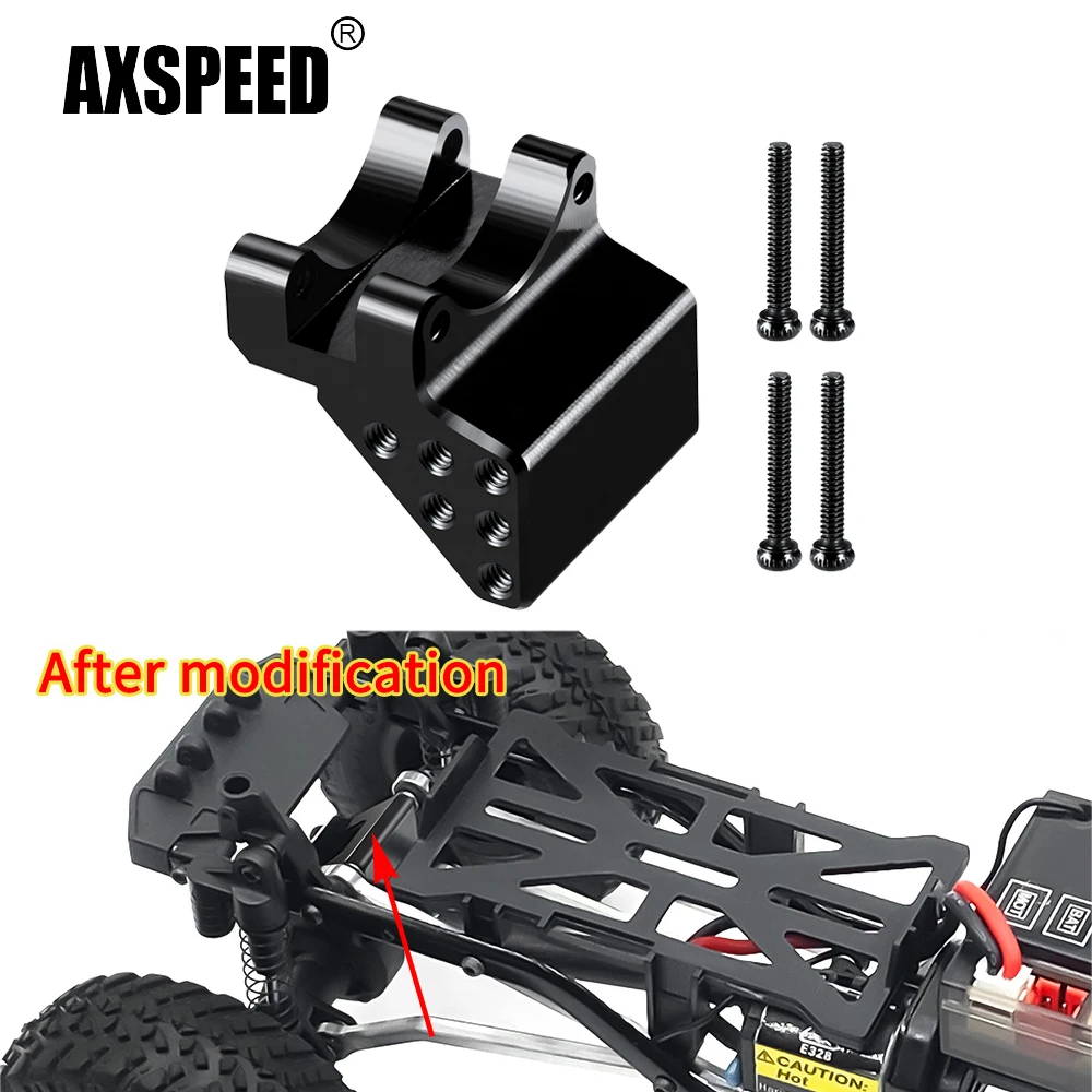 AXSPEED 조정 가능한 알루미늄 합금 리어 액슬 링크 마운트, 축 SCX24 글래디에이터 브롱코 랭글러 C10 1/24 RC 카 업그레이드 부품