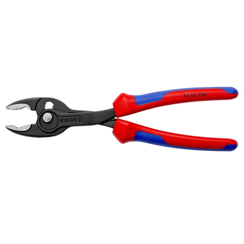 KNIPEX Tools TwinGrip Slip Joint Pliers 8-Inch Adjustable and Labor-Saving Carp Pliers 8202200