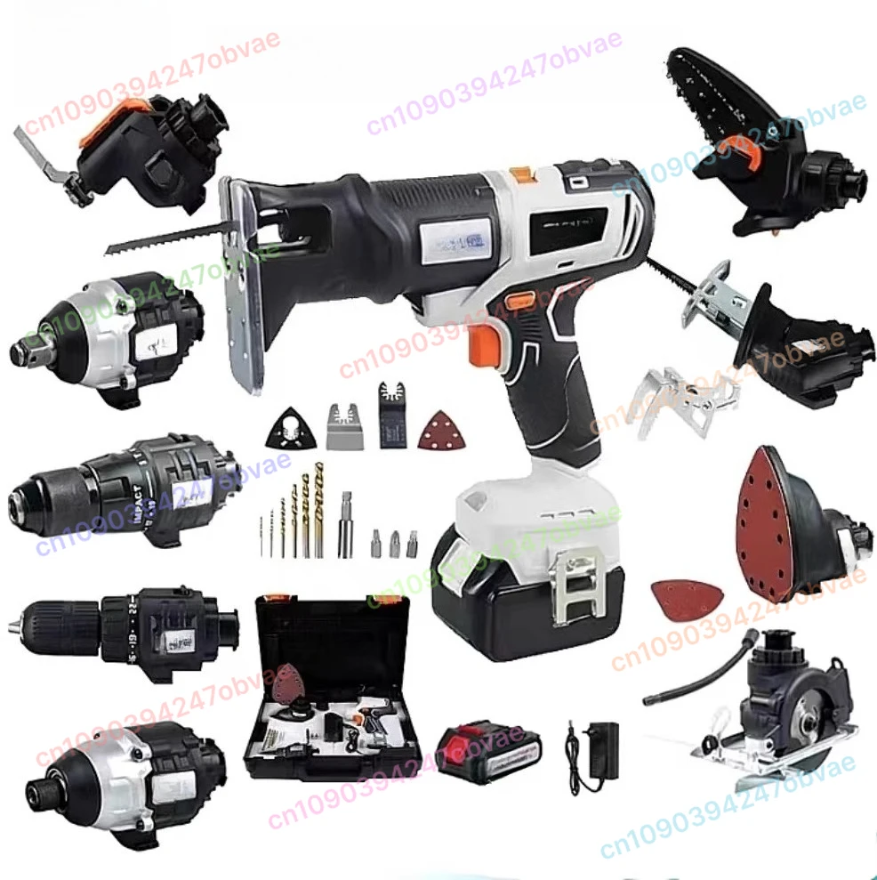 

Cordless Brushless Screwdriver Multitool Impact Drill Wrench Chain Circular Reciprocating Saw Sander Multitool （1pcs）