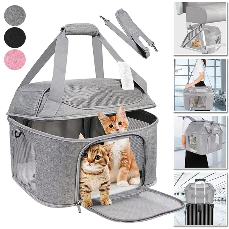 

1PC Dog Carrier Bag Soft Side Backpack Cat Pet Carriers Dog Travel Bags Airline Approved Transport for Small Dogs Cats Outgoing