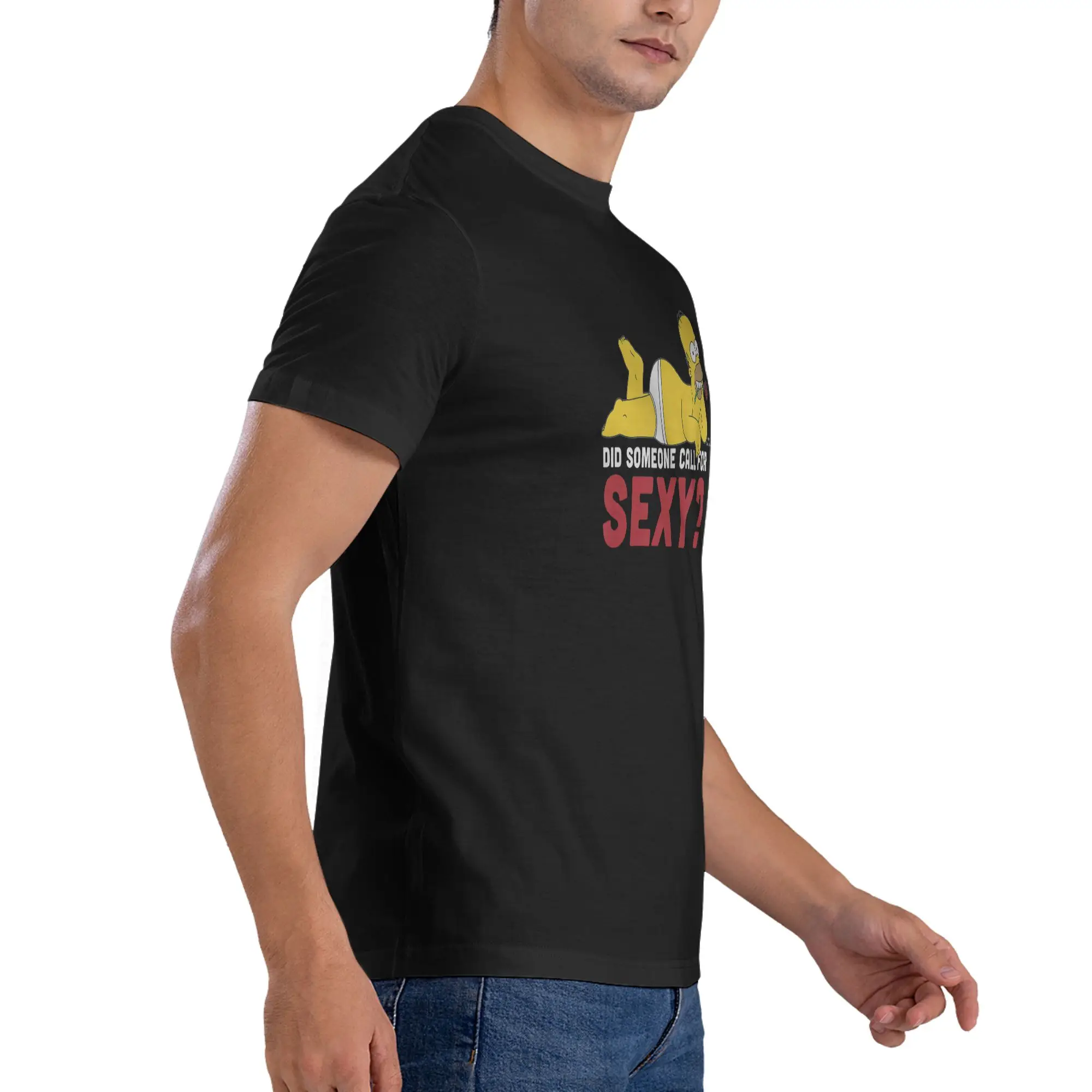 1 Stück sexy Neuheits-T-Shirt aus 100 % Baumwolle mit Homer Simpsons-Motiv für Herren – Detail 6