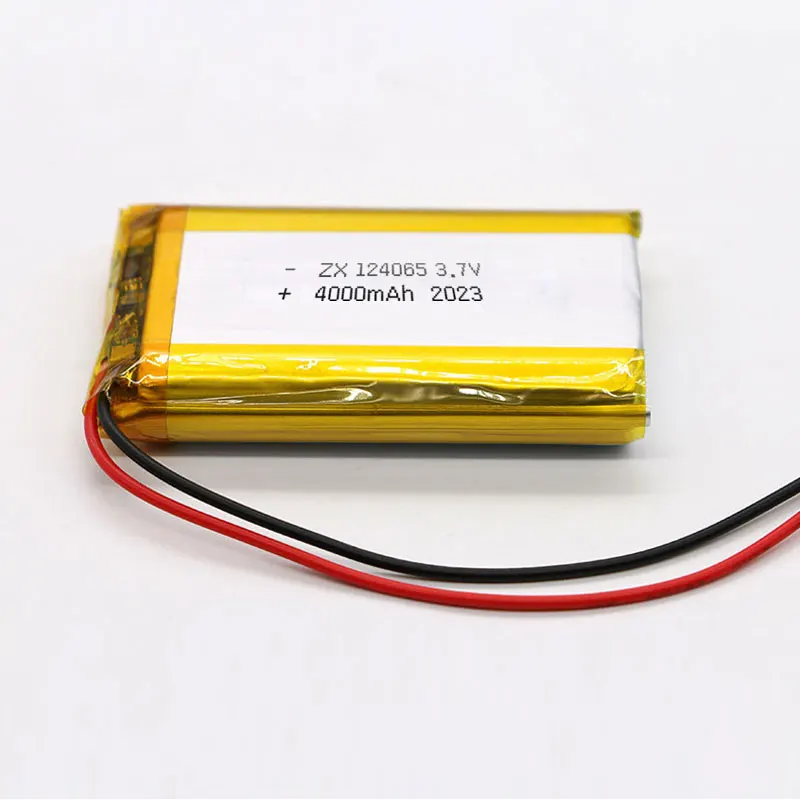 Polymer Battery 124065 4000mAh 3.7V Lipo Rechargeable Lithium Batteries for Toy Bluetooth Digital Electronic Mobile Phones