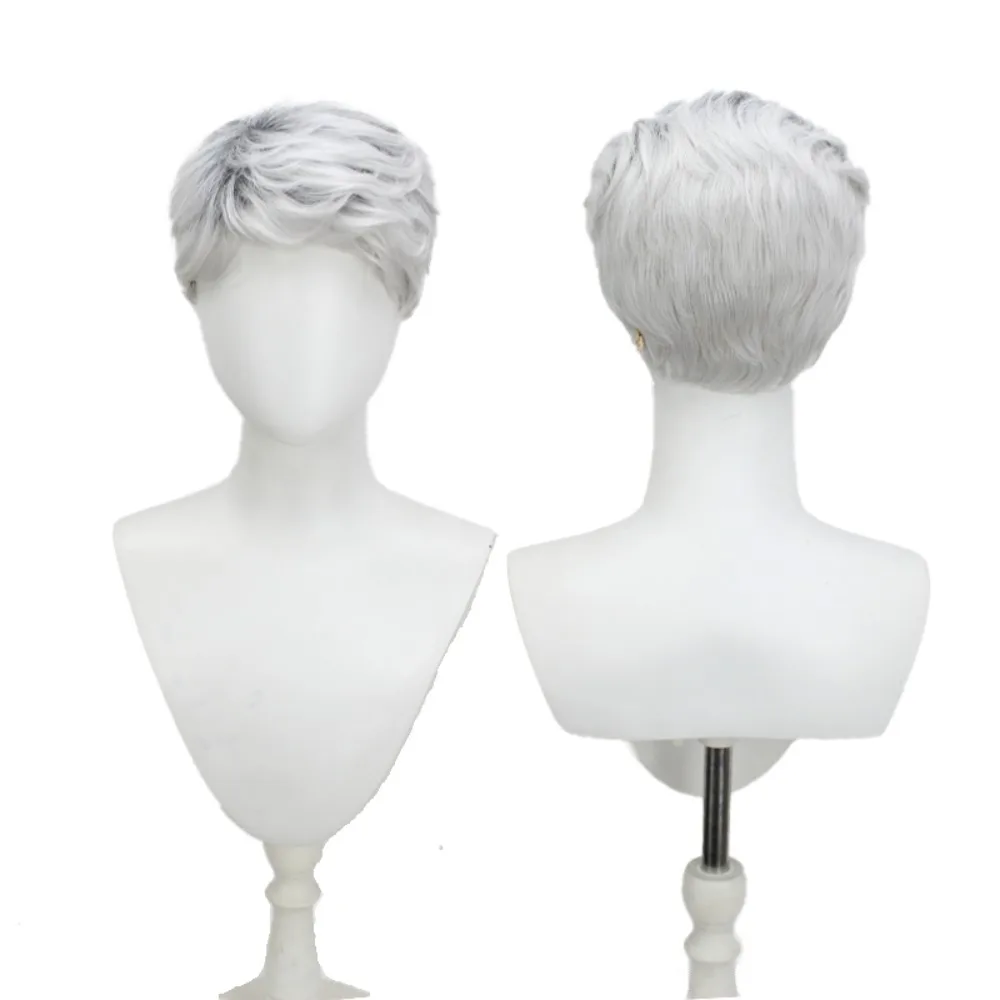 Kara Detroit Become Human Cosplay Wig Silver Short Hair