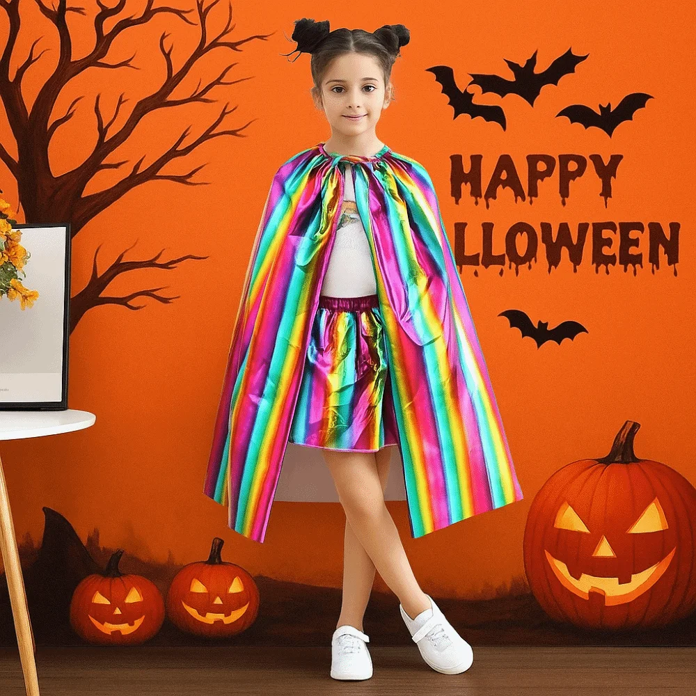 

Многоцелевой плащ в стиле панк, плащ с мрачным жнецем, платье для ночного клуба, бара, пальто на Хэллоуин, детская накидка, длинный реквизит, халаты ведьм, дети