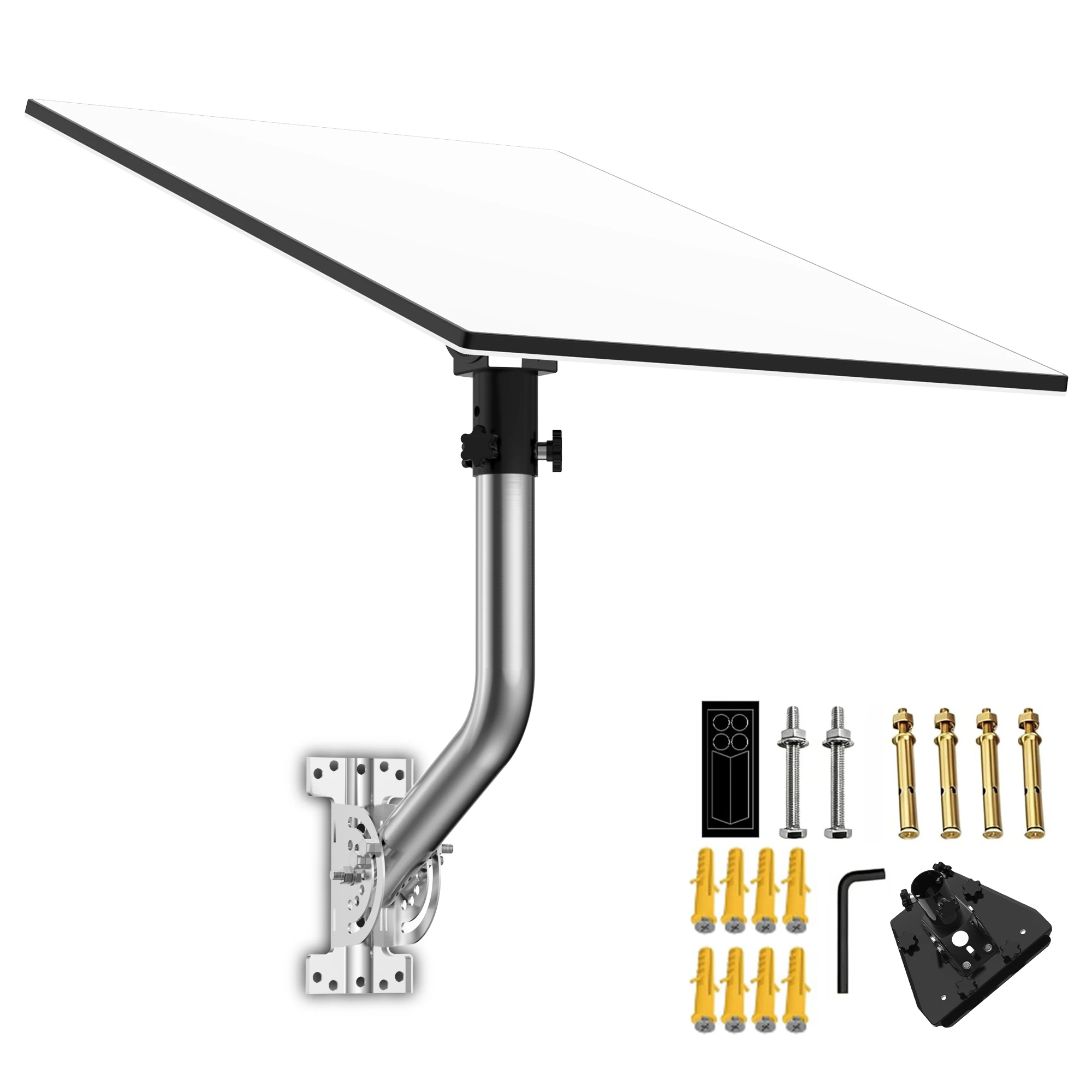 starlink-gen-3-mount-bracket-160°-adjustable-tilt-roof-wall-mount-with-pole-pipe-adapter-for-standard-4x-enterprise-dish