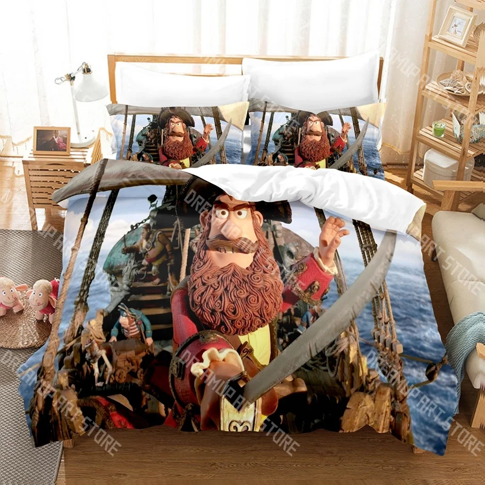 Fashion The Pirates! Band of Misfits Bedding Set Single Twin Full Queen King Size Bed Set Kids Bedroom Duvetcover Set
