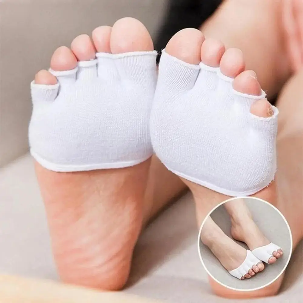 1Pair Half Toe Socks Five Toe Separator Foot Alignment Pain Relief Foot Care Protection Socks