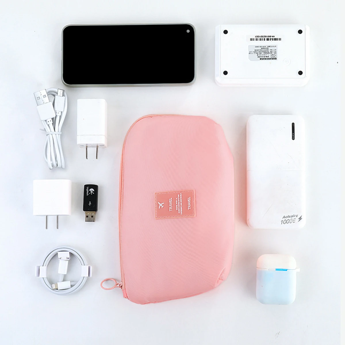 Portable Data Cable Storage Bag Travel Earphone Wire Organizer Case Multi-Function Data Cable Headset Bag