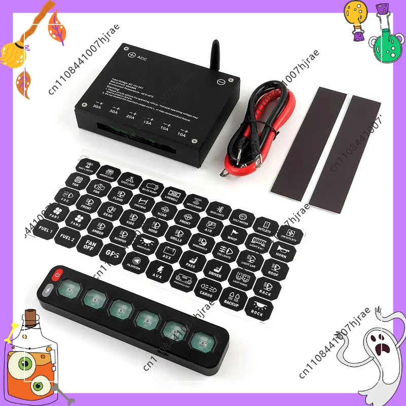 6 Gang RGB Strobe Touch Control Panel Box Universal Switch Pod for Truck Off-road SUV Marine Vehicle