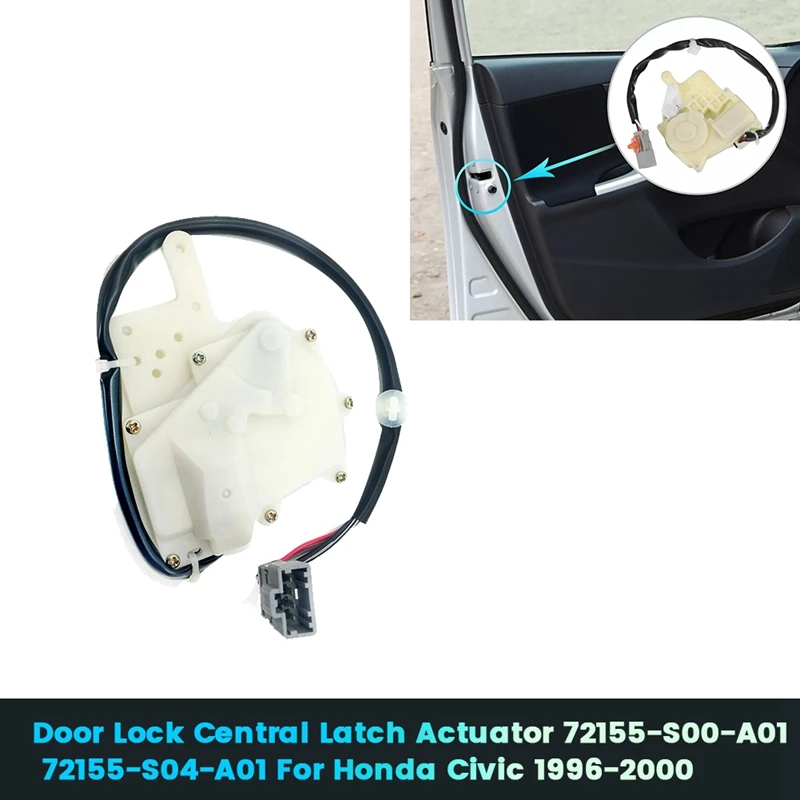 1Pair Car Door Lock Central Latch Actuator 72155-S00-A01 72155-S04-A01 For Honda Civic 1996-2000 72115S04A02 746-364