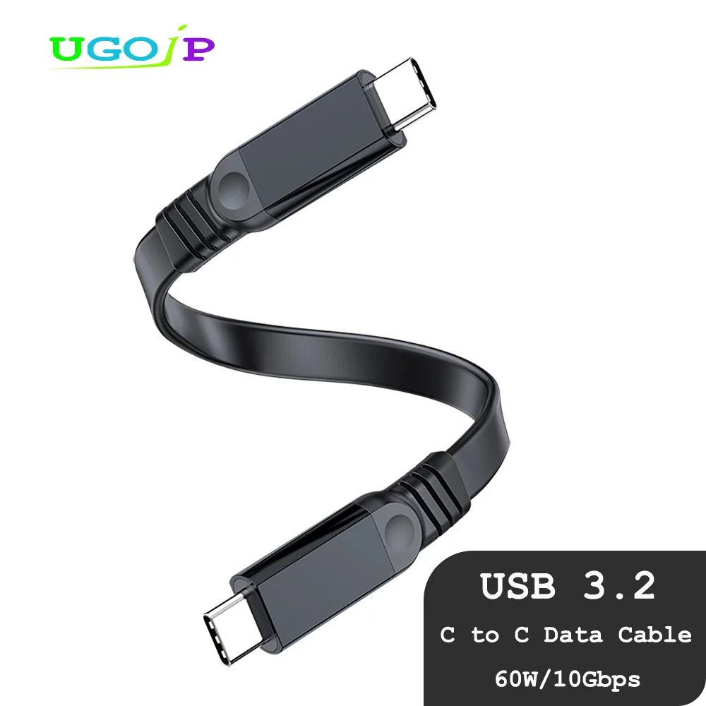 Kabel USB3.2 UGOjP USB A do Type C 10Gbps 60W PD Szybkie Ładowanie C do C Płaski Kabel do Telefonu Power Banku Dysku Twardego MacBooka — zdjęcie produktu 7