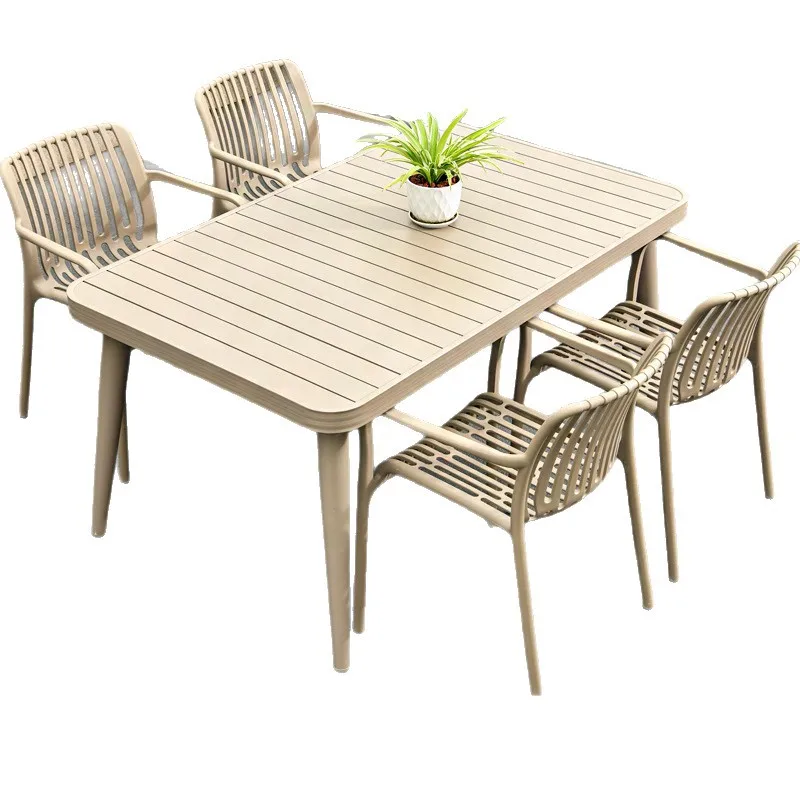 Outdoor aluminum alloy table and chair courtyard villa table chair exterior outdoor garden terrace open-air balcony