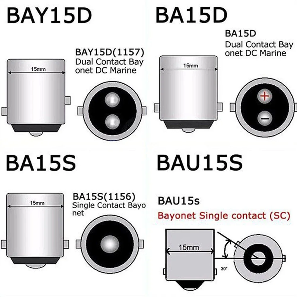 Car LED Light Bulb 33-SMD 5630 12V 800LM White BA15S 1156 Replacement For DRL Reversing Lamp Automotive Tail Light Use 2 Pack