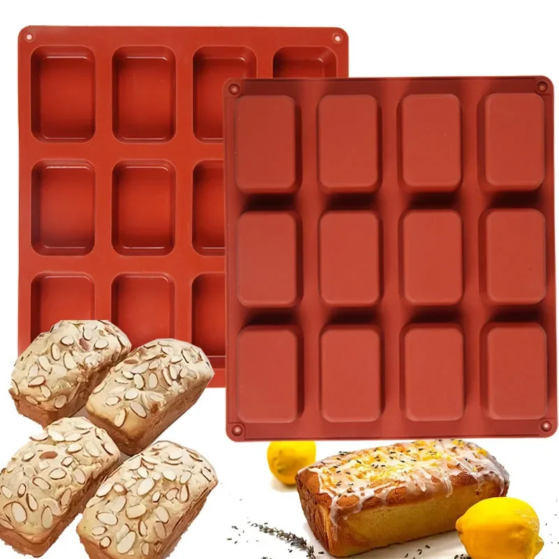 

12 Cavity Silicone Protein Bars Mold Rectangle Granola Bar Baking Tool Mould Silicone Mold French Cake Mold Dessert Tool