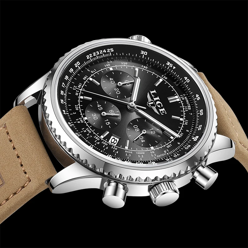 

LIGE лучший бренд класса люкс мужские часы модные деловые кварцевые наручные часы водостойкие светящиеся часы с хронографом мужские Reloj Hombre