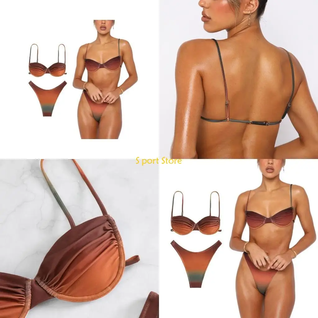 

U2JB Womens Sexy Bathing Suits Set Underwire Swimsuits